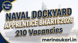 Naval Dockyard Apprentice Bharti 2026