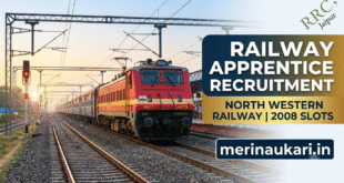 RRC NWR Railway Apprentice Recruitment 2026 Merinaukari